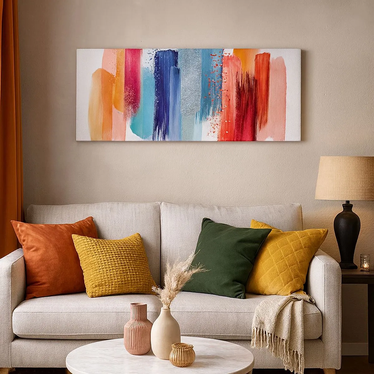 Quadro em tela - Para cima e para baixo  - 100x40 cm