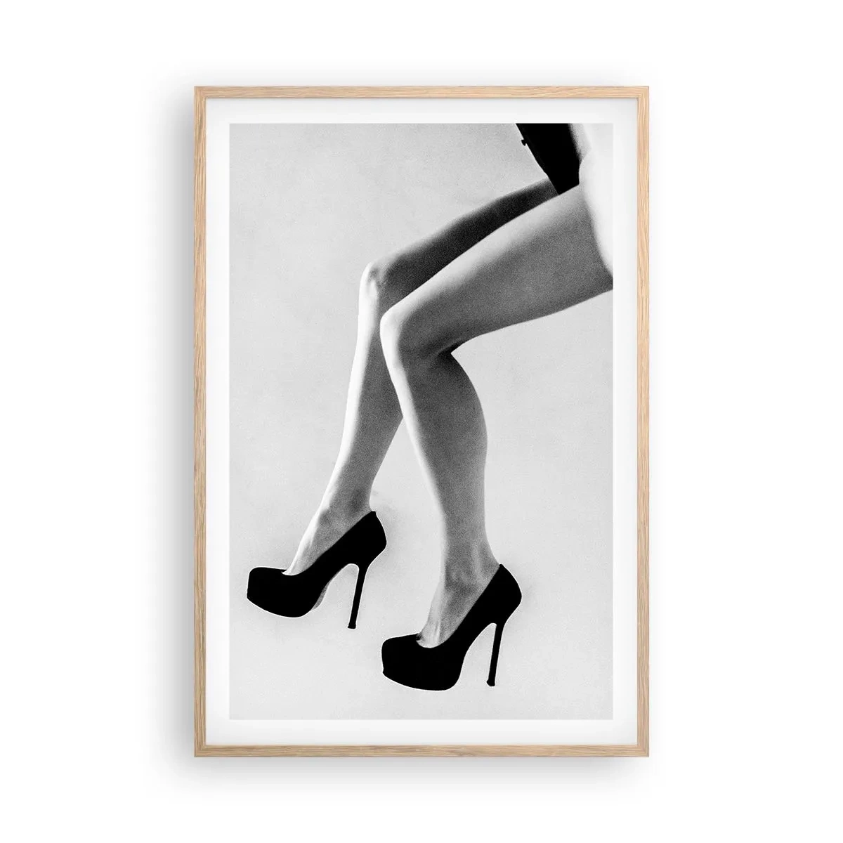 Pôster com moldura de carvalho claro - Feminilidade eterna - 61x91 cm