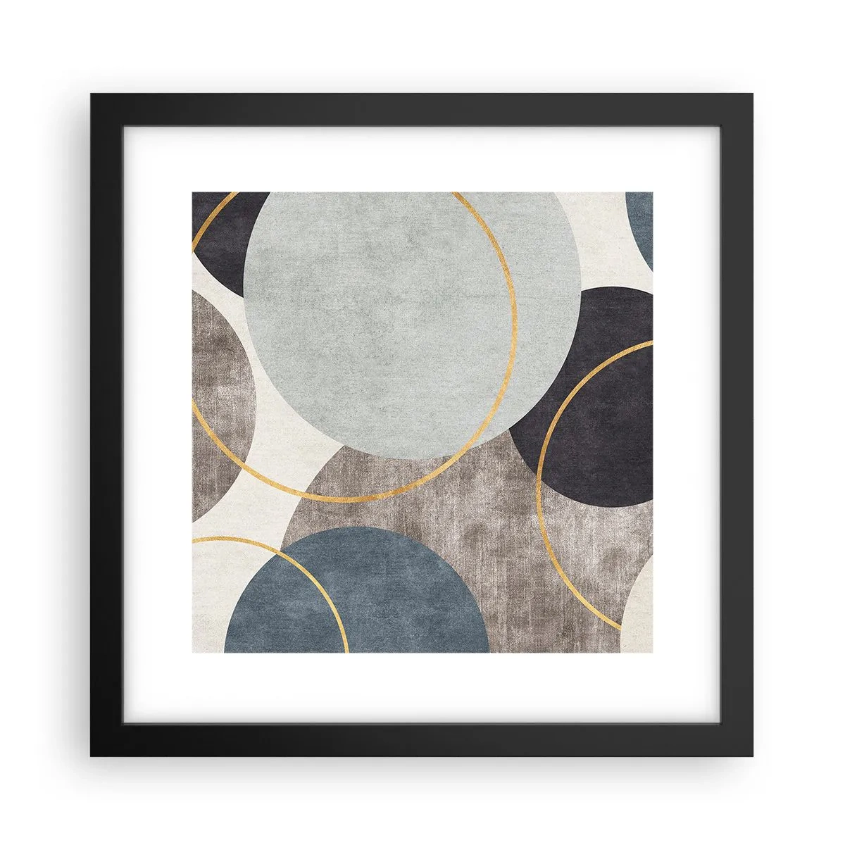 Pôster com moldura preta - Roda por roda - 30x30 cm