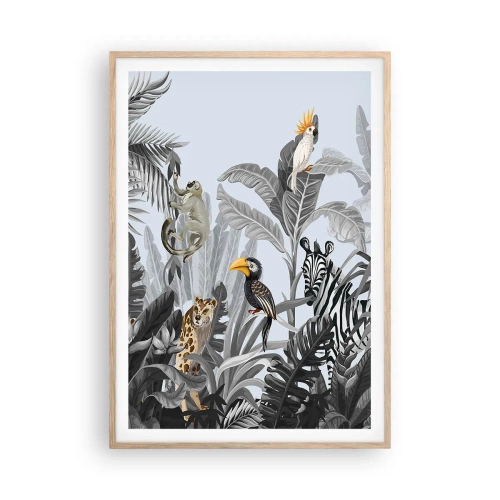 Pôster com moldura de carvalho claro - Conto de fadas africano - 70x100 cm