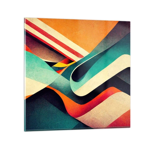 Quadro em vidro - Composição intensa - 40x40 cm