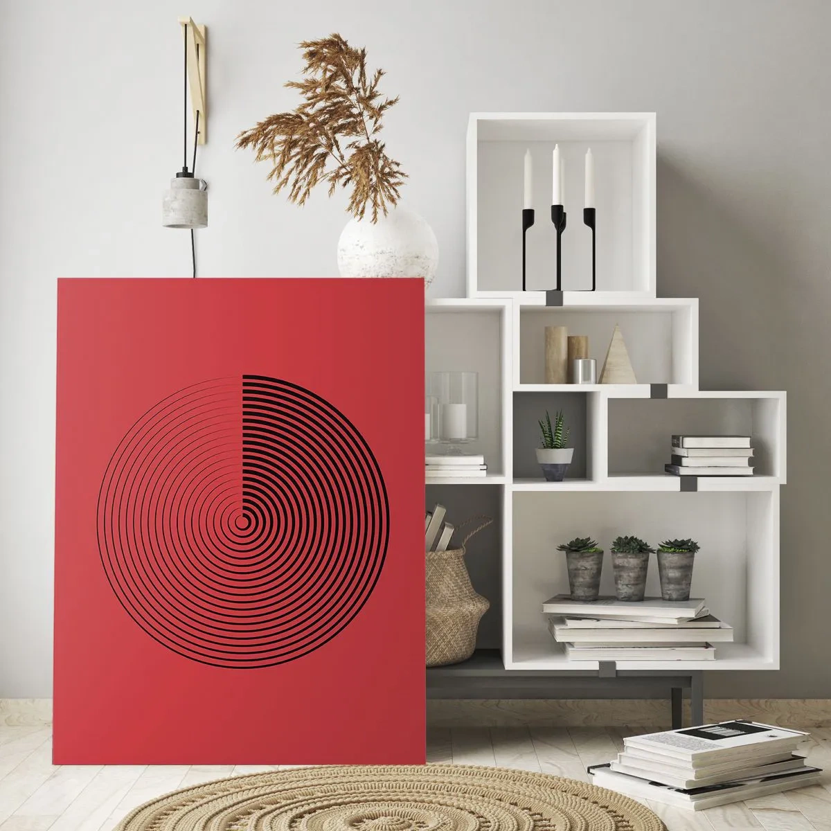 Quadro em vidro - Movimento circular - 70x100 cm