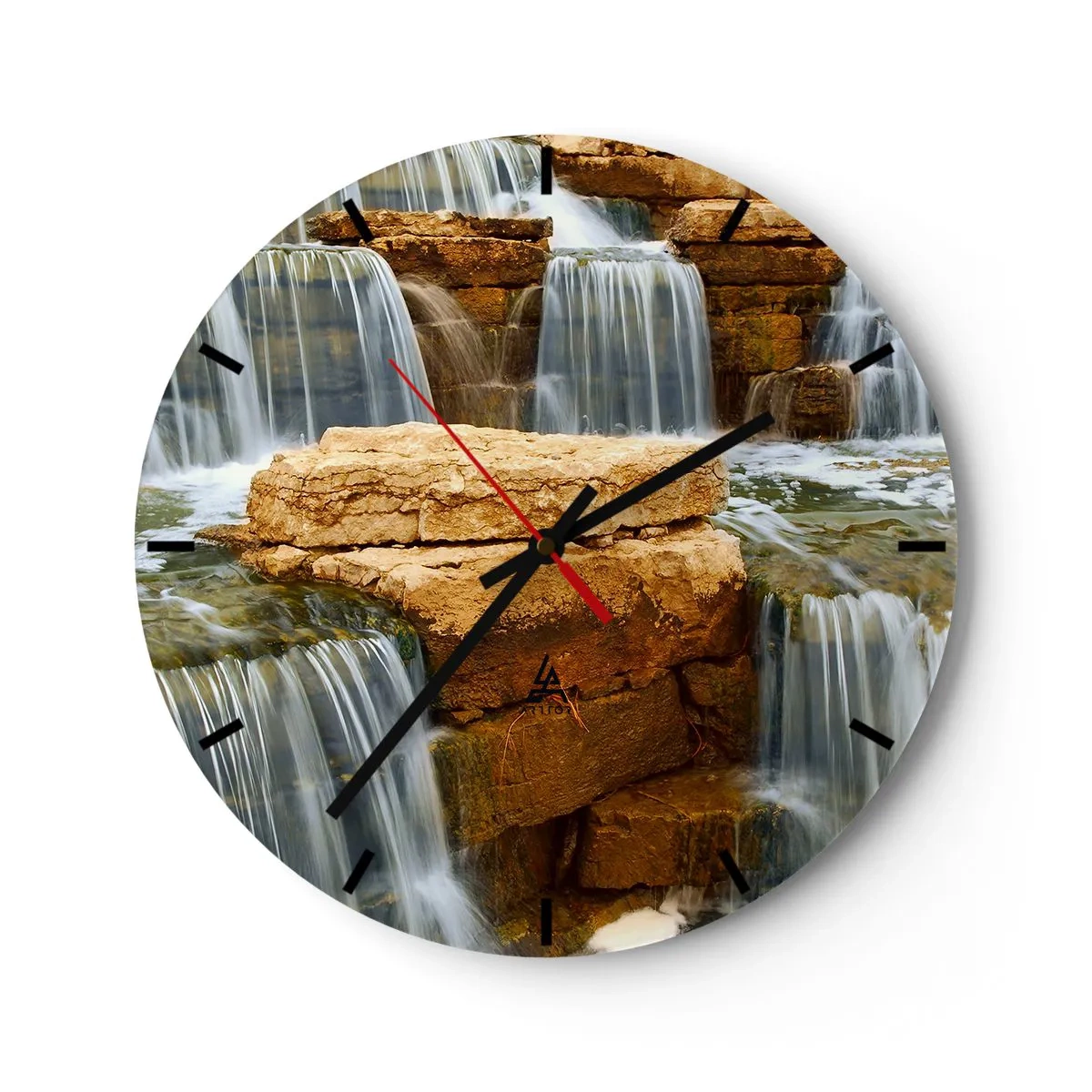 Relógio de parede - Relógio em vidro - Escadas para o céu - 40x40 cm