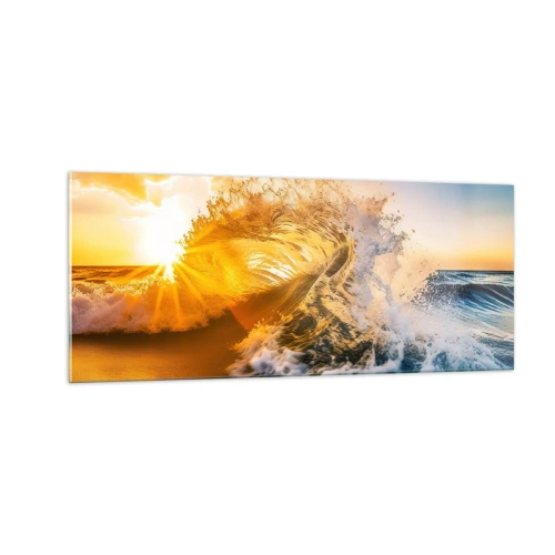 Quadro em vidro - Diversão na areia - 100x40 cm
