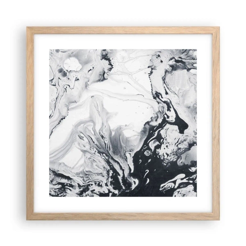 Pôster com moldura de carvalho claro - O Interior da Terra - 40x40 cm