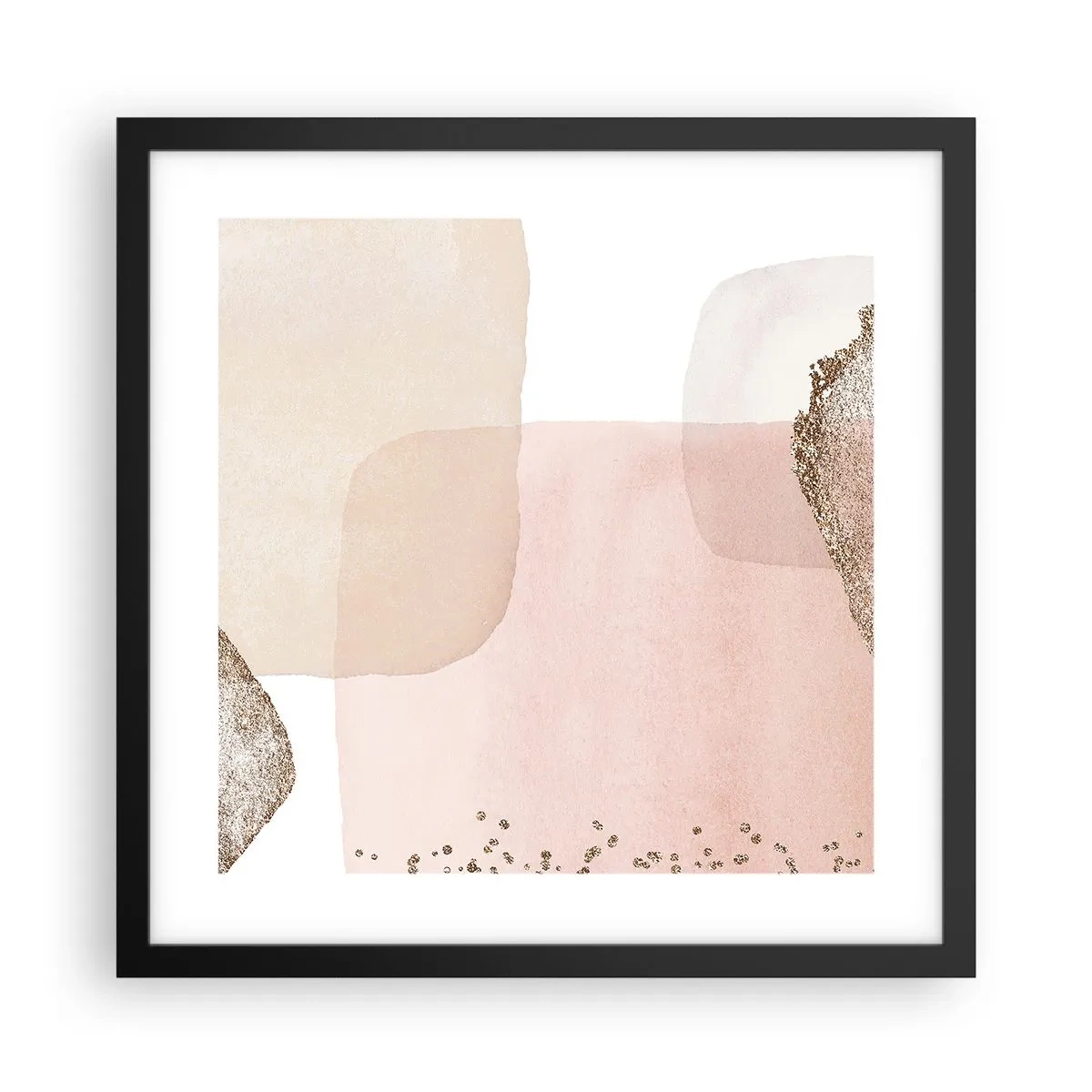 Pôster com moldura preta - Olhar através da cor - 40x40 cm