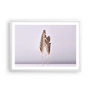 Pôster em moldura branca - Contra o nada - 70x50 cm