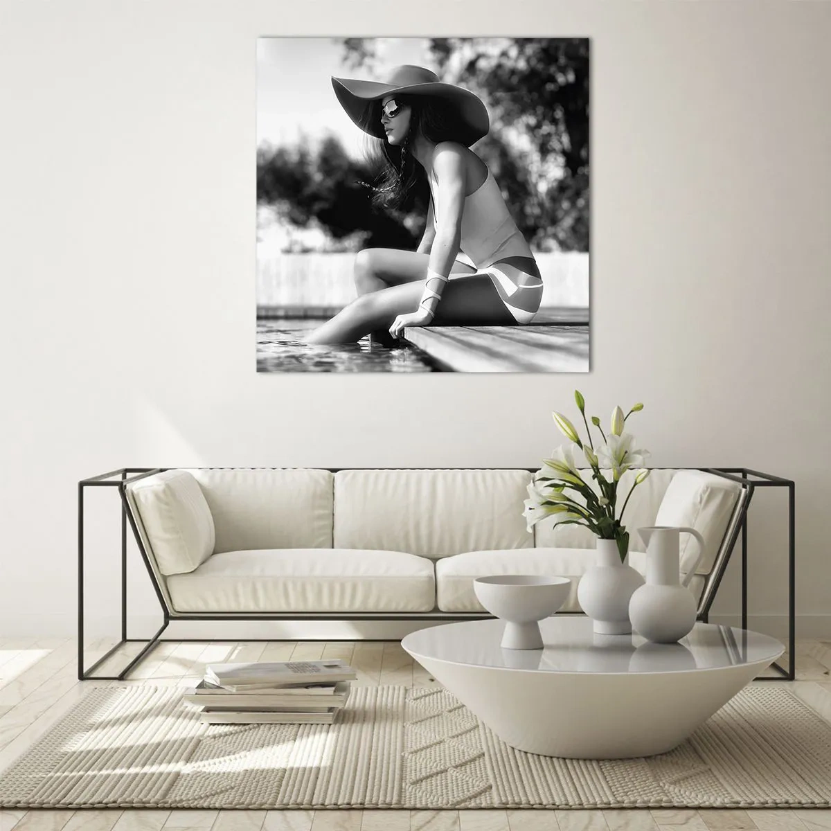 Quadro em vidro - Sonho de verão - 60x60 cm