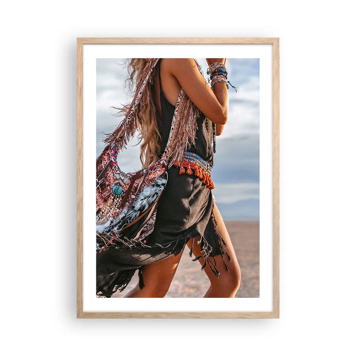 Pôster com moldura de carvalho claro - Namorada do Xamã - 50x70 cm