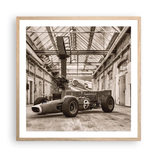 Pôster com moldura de carvalho claro - O descanso do vencedor - 60x60 cm