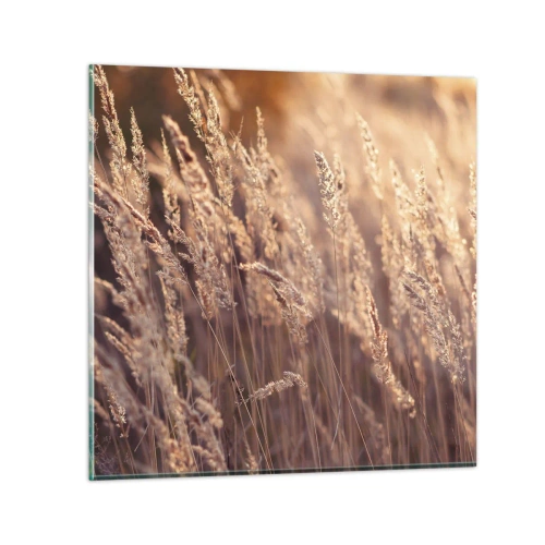 Quadro em vidro - Pronto para receber o outono - 30x30 cm
