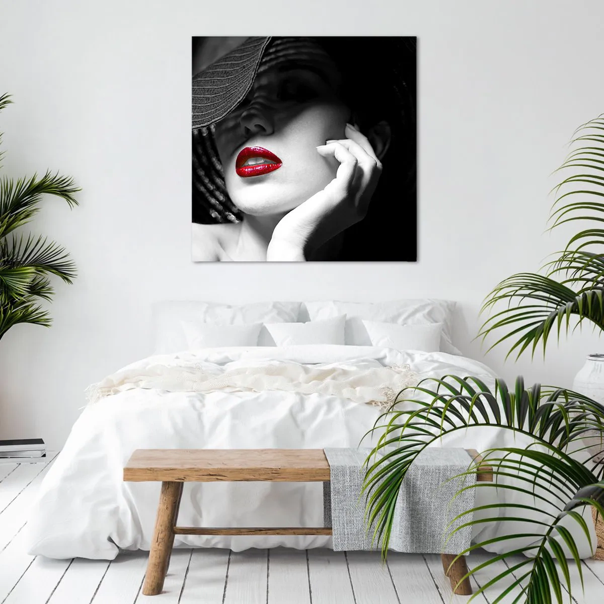 Quadro em tela - Um estudo em vermelho - 70x70 cm