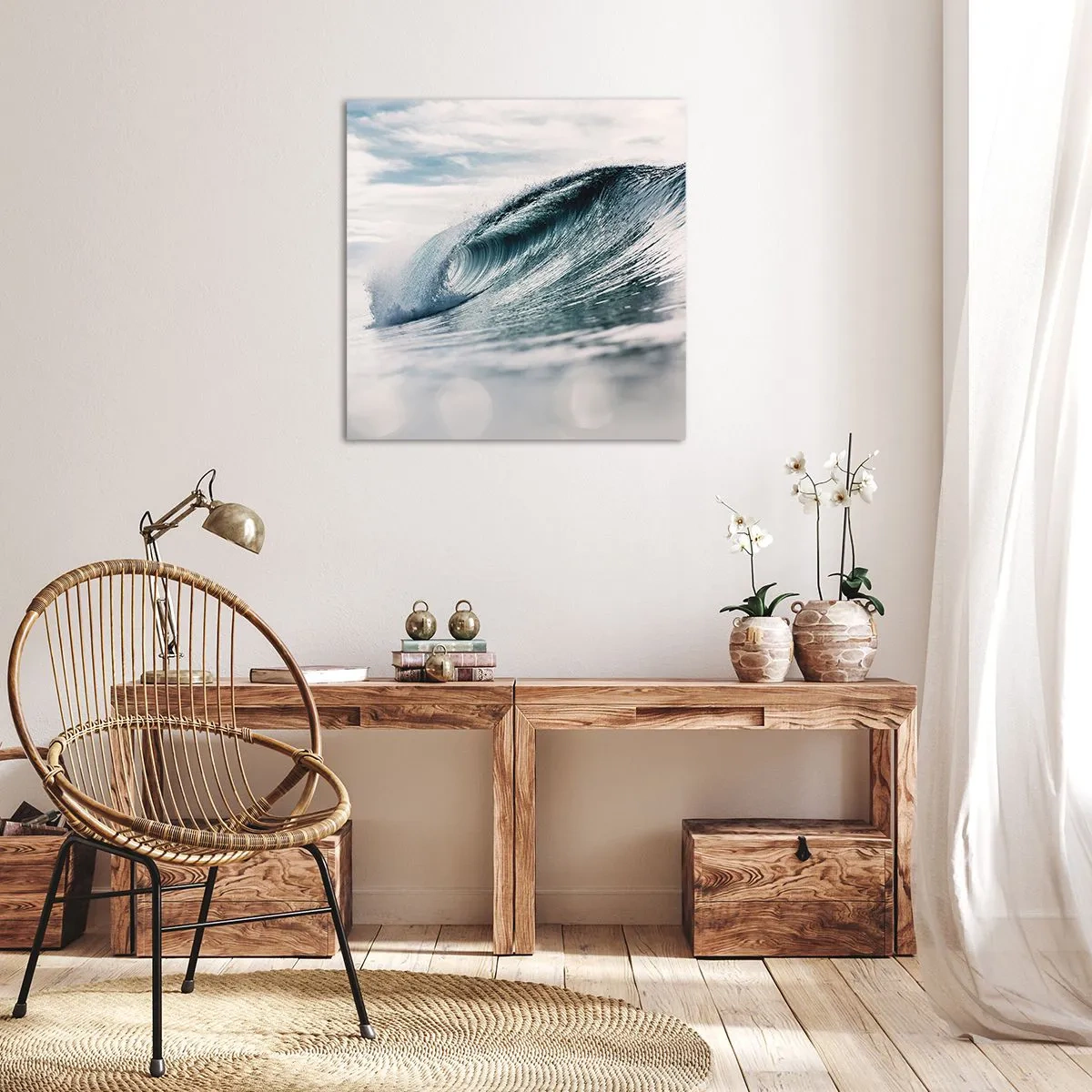 Quadro em tela - Pico de água - 50x50 cm