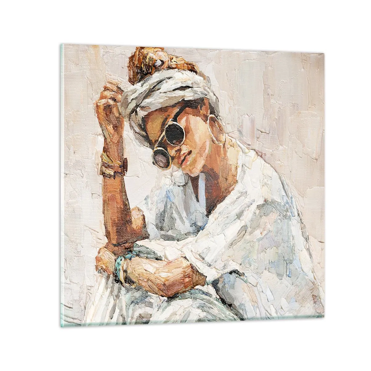 Quadro em vidro - Retrato em pleno sol - 30x30 cm