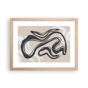 Pôster com moldura de carvalho claro - Expressão multiplicada - 40x30 cm