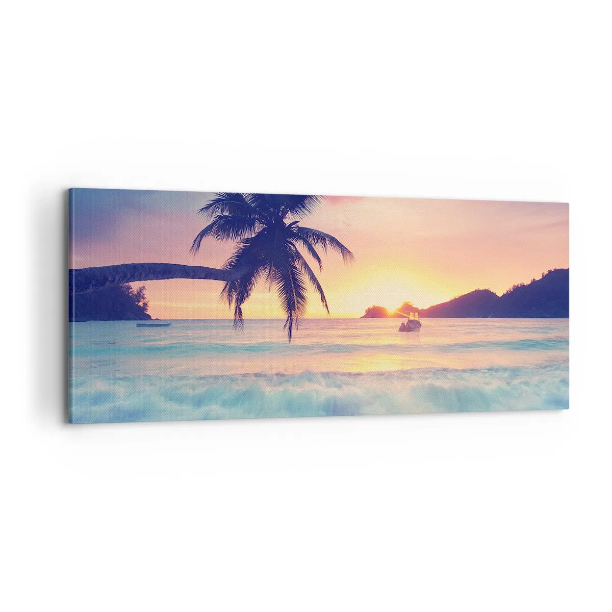 Quadro em tela - Noite na baía - 100x40 cm