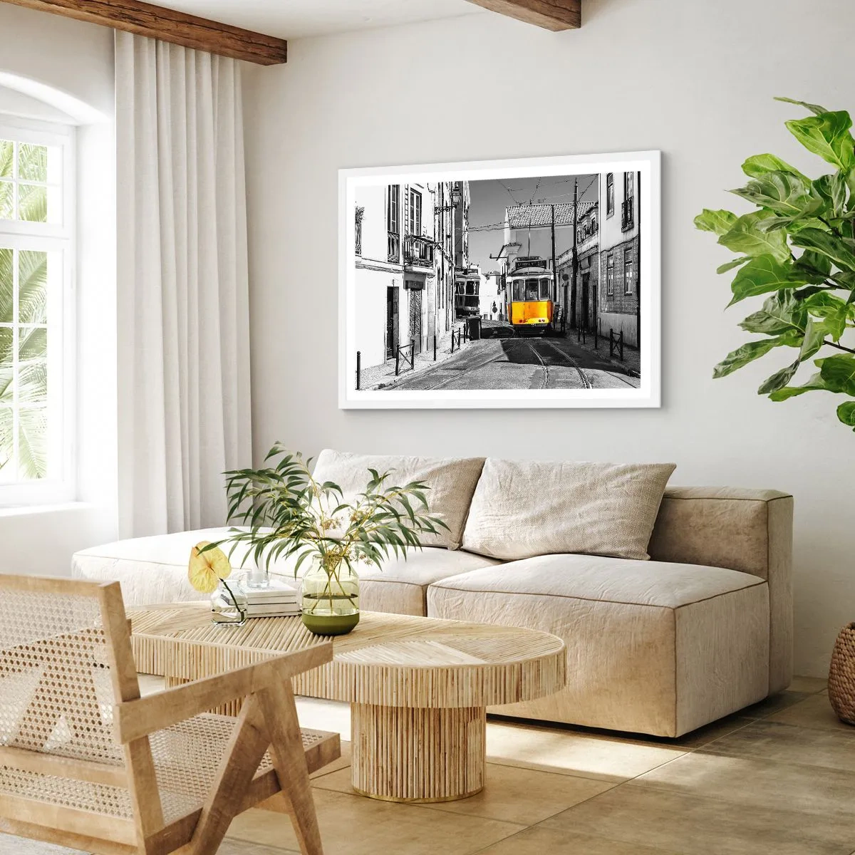 Pôster em moldura branca - O Espírito de Lisboa - 70x50 cm