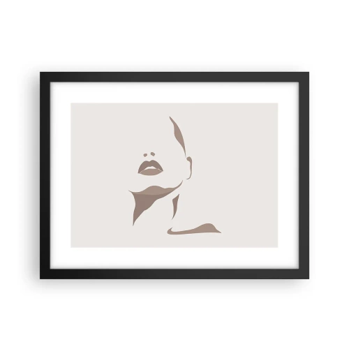 Pôster com moldura preta - Feito de luz e sombra - 40x30 cm