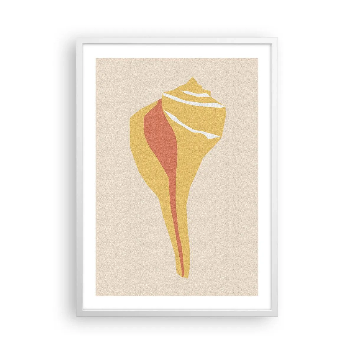 Pôster em moldura branca - Abstração orgânica – crescimento - 50x70 cm