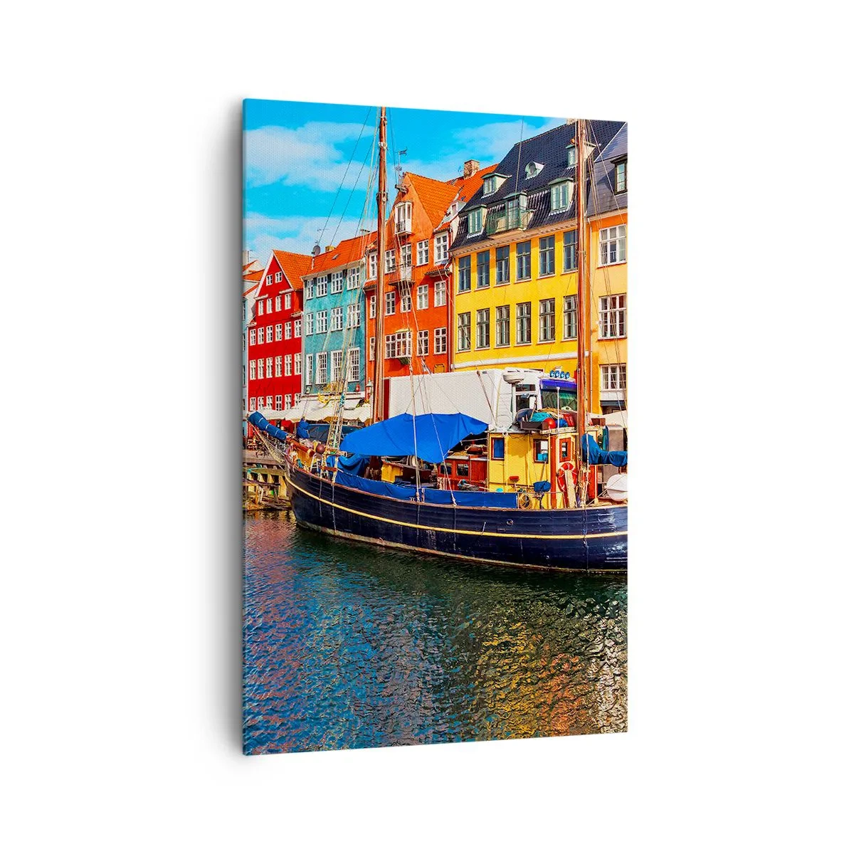 Quadro em tela - Orla alegre  - 80x120 cm