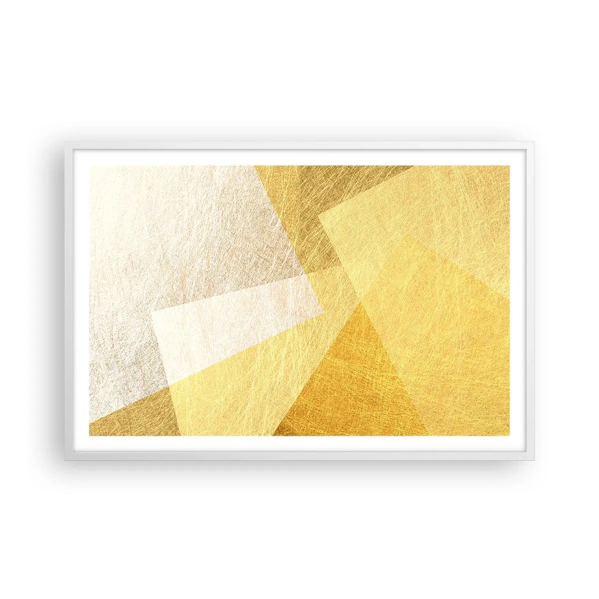 Pôster em moldura branca - Clima geométrico - 91x61 cm