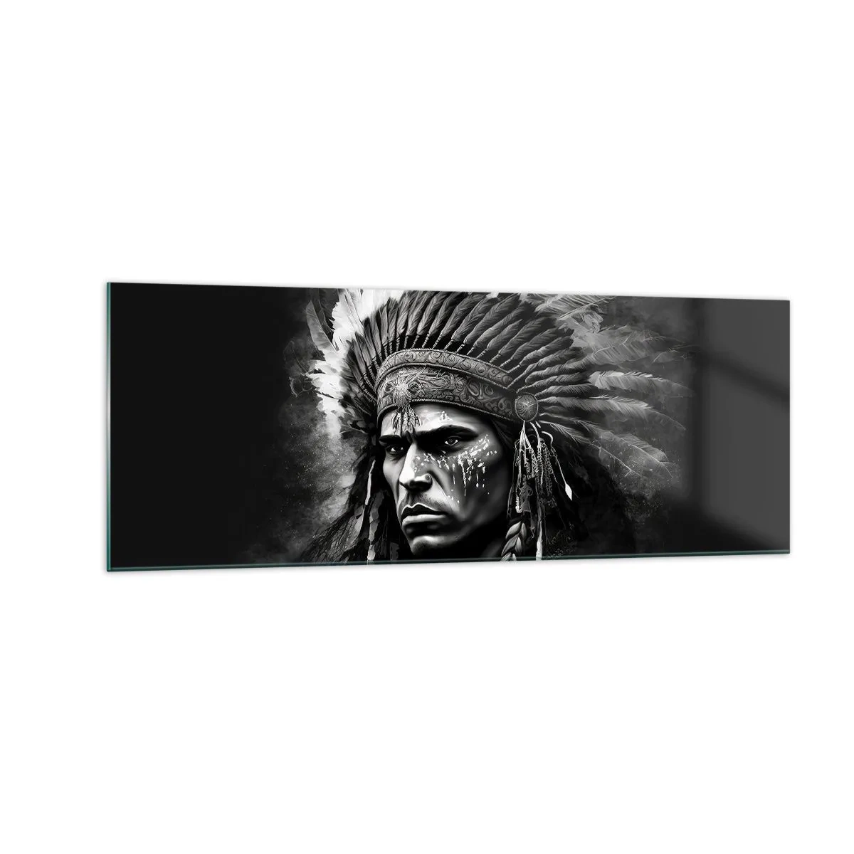 Quadro em vidro - Um líder e um guerreiro - 140x50 cm