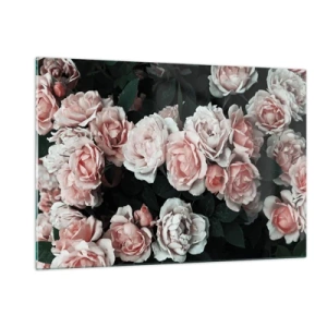 Quadro em vidro - Conjuntos de rosas - 120x80 cm