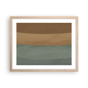 Pôster com moldura de carvalho claro - Composição horizontal - 50x40 cm