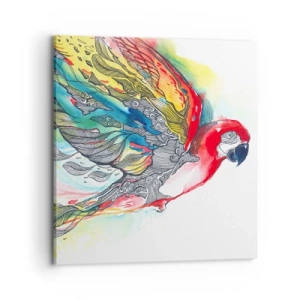 Quadro em tela - Viva com cor - 70x70 cm