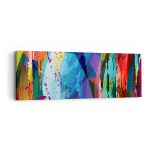 Quadro em tela - Vertigem colorida - 90x30 cm
