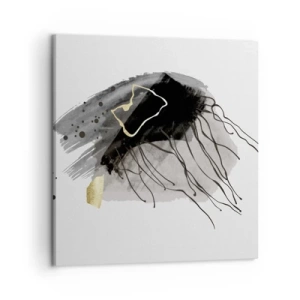 Quadro em tela - A preto e dourado - 50x50 cm