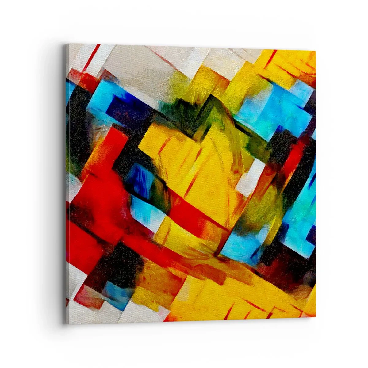 Quadro em tela - Camadas multicoloridas - 70x70 cm