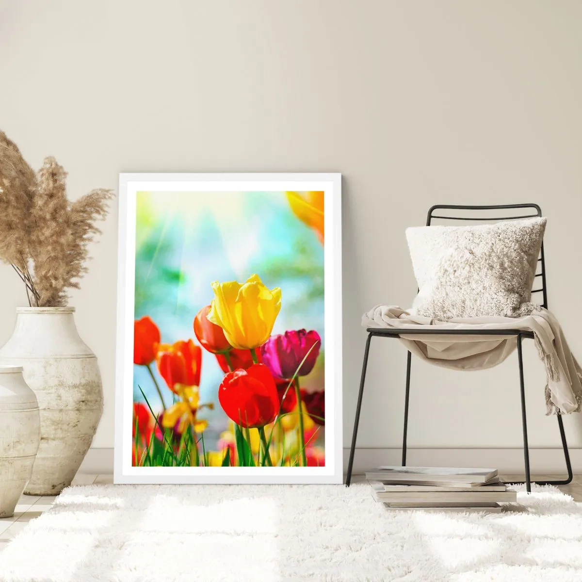 Pôster em moldura branca - Todas as cores do sol - 30x40 cm