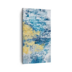 Quadro em tela - Abstração cheia de clima - 45x80 cm