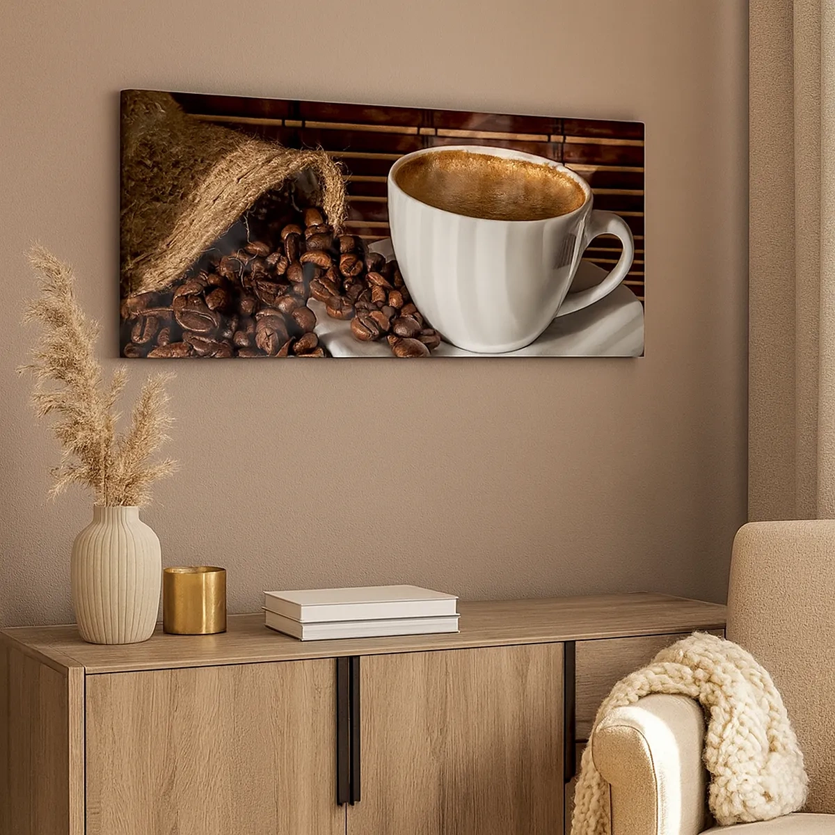 Quadro em tela - A escuridão do carvão, a transparência do âmbar - 30x30 cm