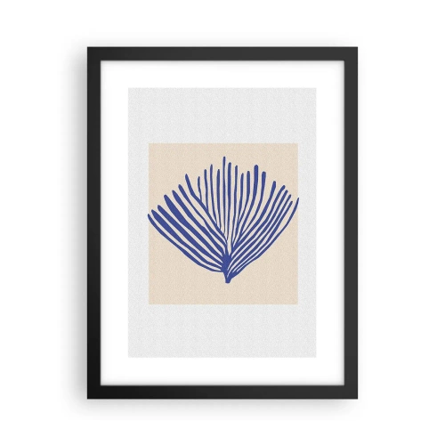 Pôster com moldura preta - Ventilador azul - 30x40 cm