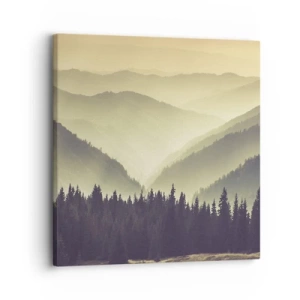 Quadro em tela - Atrás das sete montanhas... - 30x30 cm