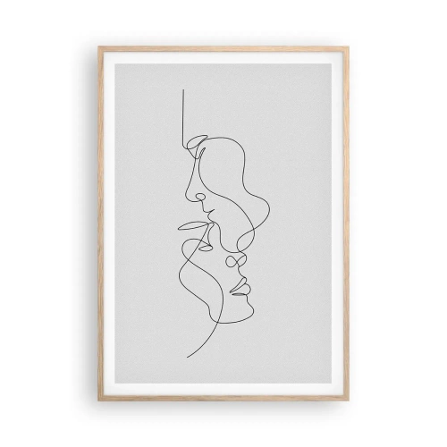 Pôster com moldura de carvalho claro - O calor dos desejos amargos - 70x100 cm