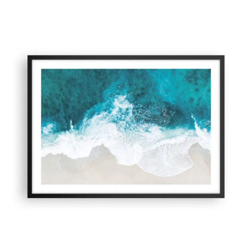 Pôster com moldura preta - Carícia natural - 70x50 cm