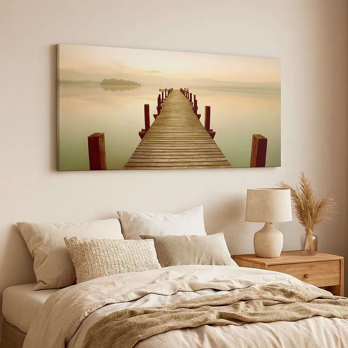 Quadro em tela - Antes do amanhecer, nascer do sol, luz - 30x30 cm