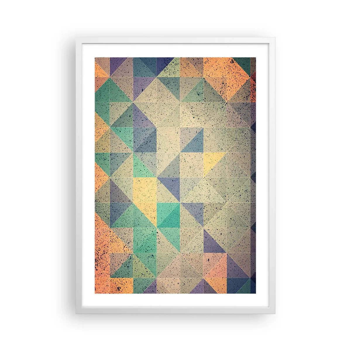 Pôster em moldura branca - República dos triângulos - 50x70 cm