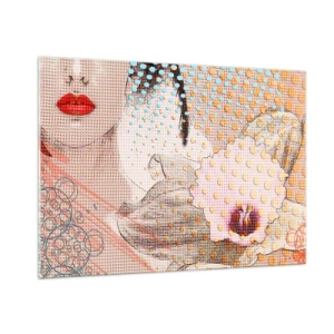 Quadro em vidro - Heroína de cartoon - 100x70 cm