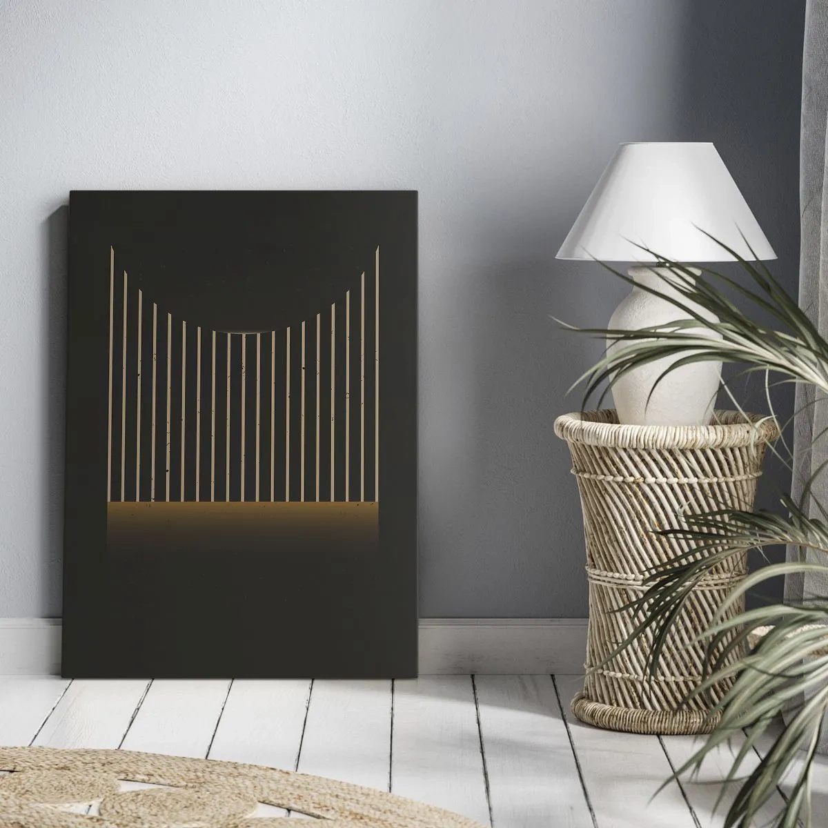Quadro em tela - Explorar a escuridão - 55x100 cm