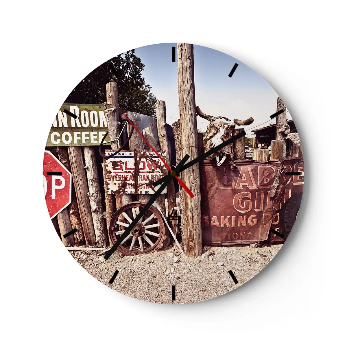 Relógio de parede - Relógio em vidro - E o tempo parou - 40x40 cm