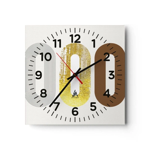 Relógio de parede - Relógio em vidro - Uuu! - 30x30 cm