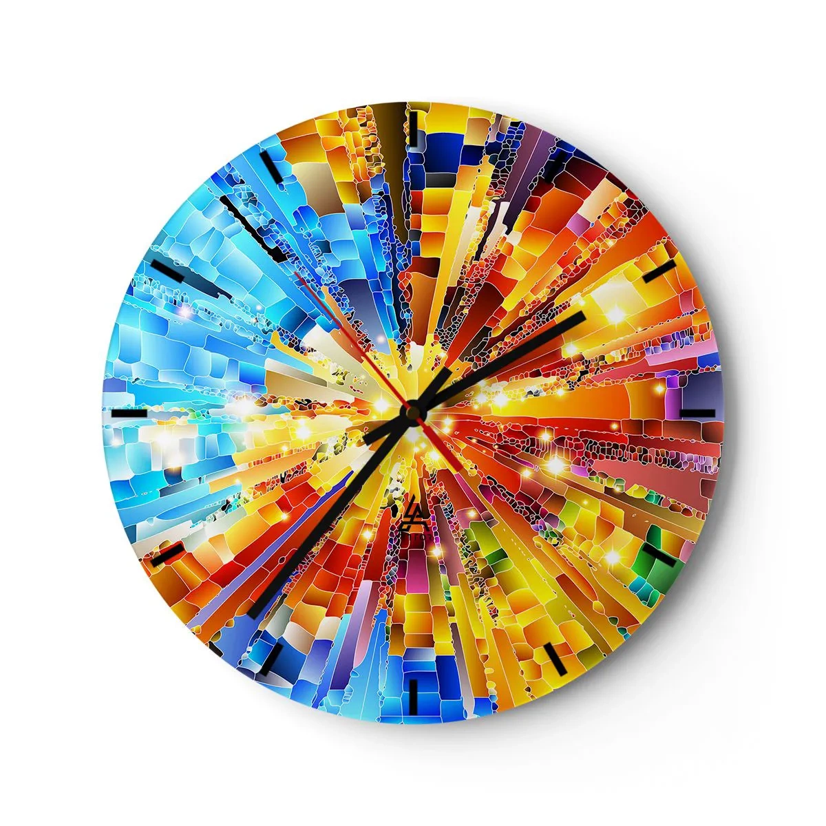Relógio de parede - Relógio em vidro - In medias res - 40x40 cm