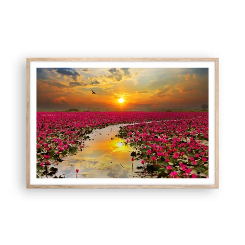 Pôster com moldura de carvalho claro - A vida secreta do lago - 91x61 cm