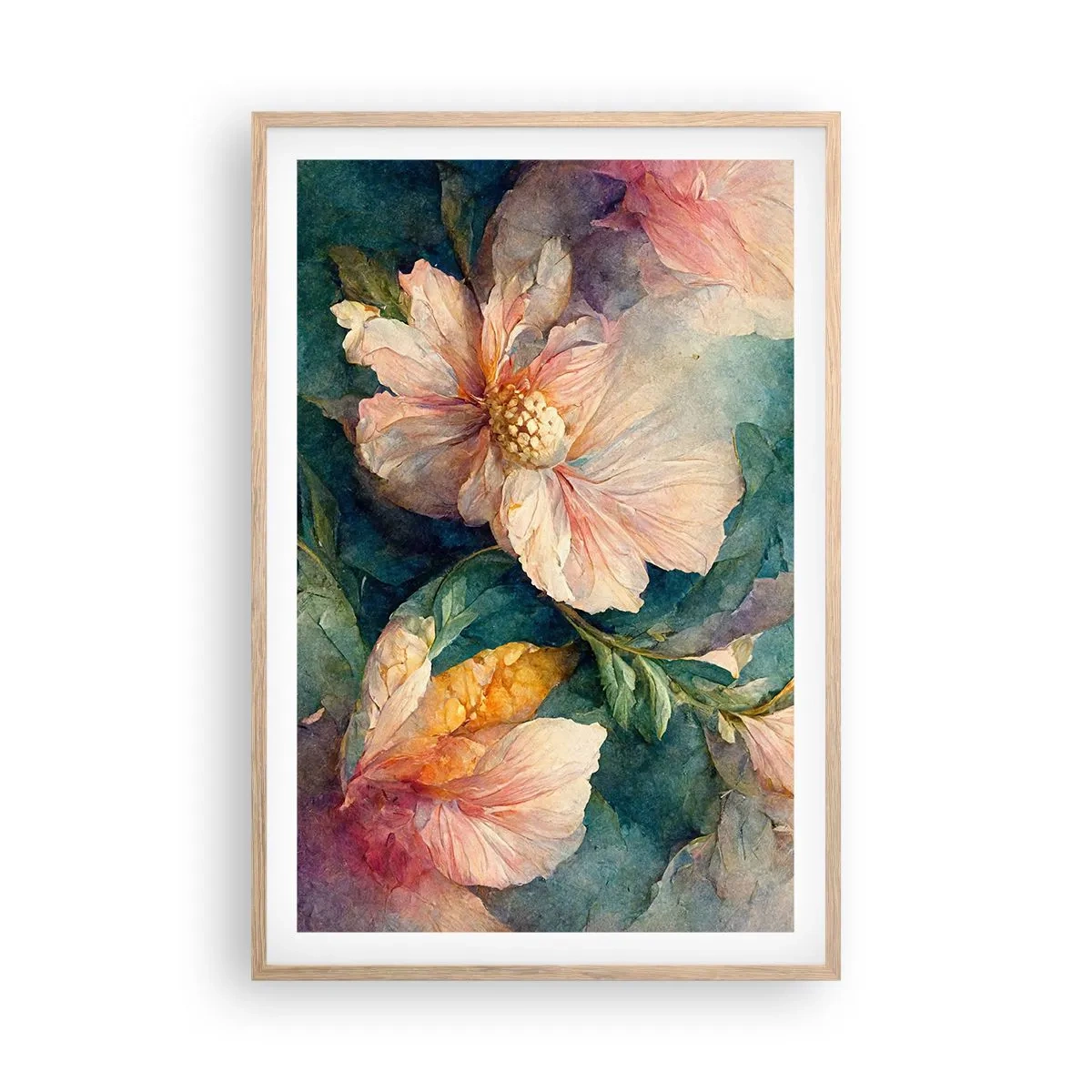 Pôster com moldura de carvalho claro - Apenas sutileza - 61x91 cm