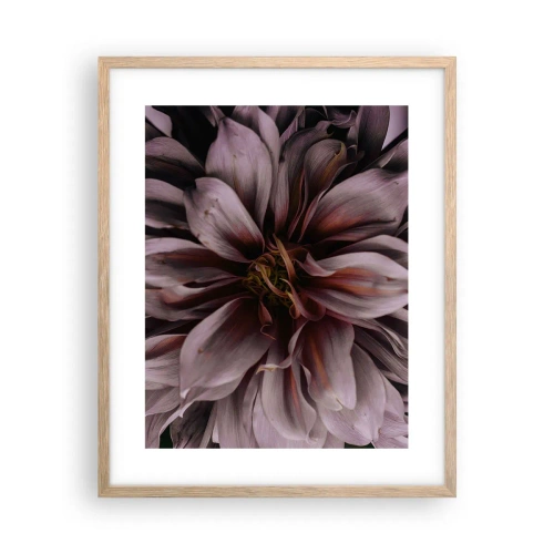 Pôster com moldura de carvalho claro - Coração de flor - 40x50 cm