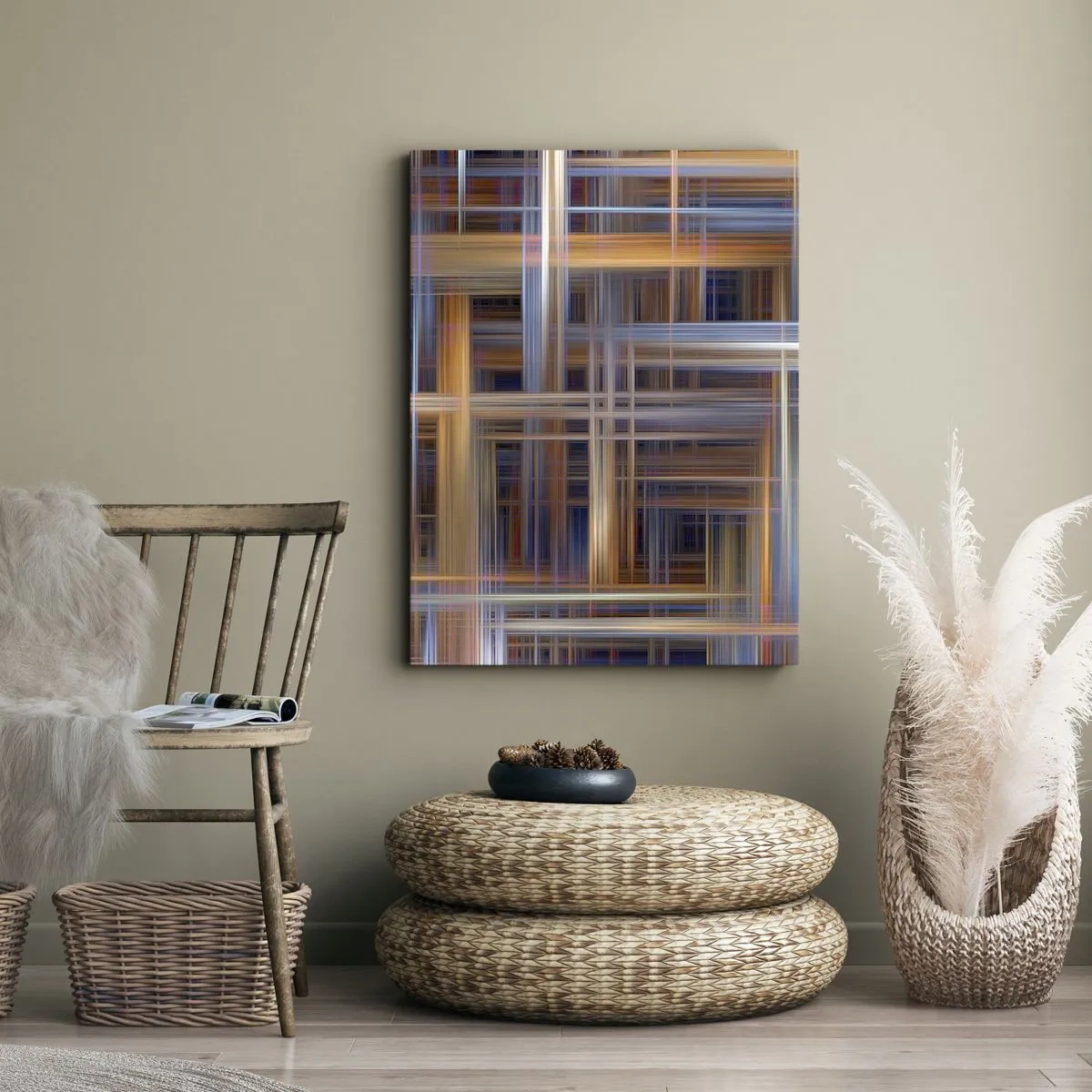 Quadro em tela - Tecido de luz - 45x80 cm